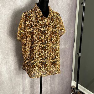 United Women's size 2X SHIRT~sheer~animal print
